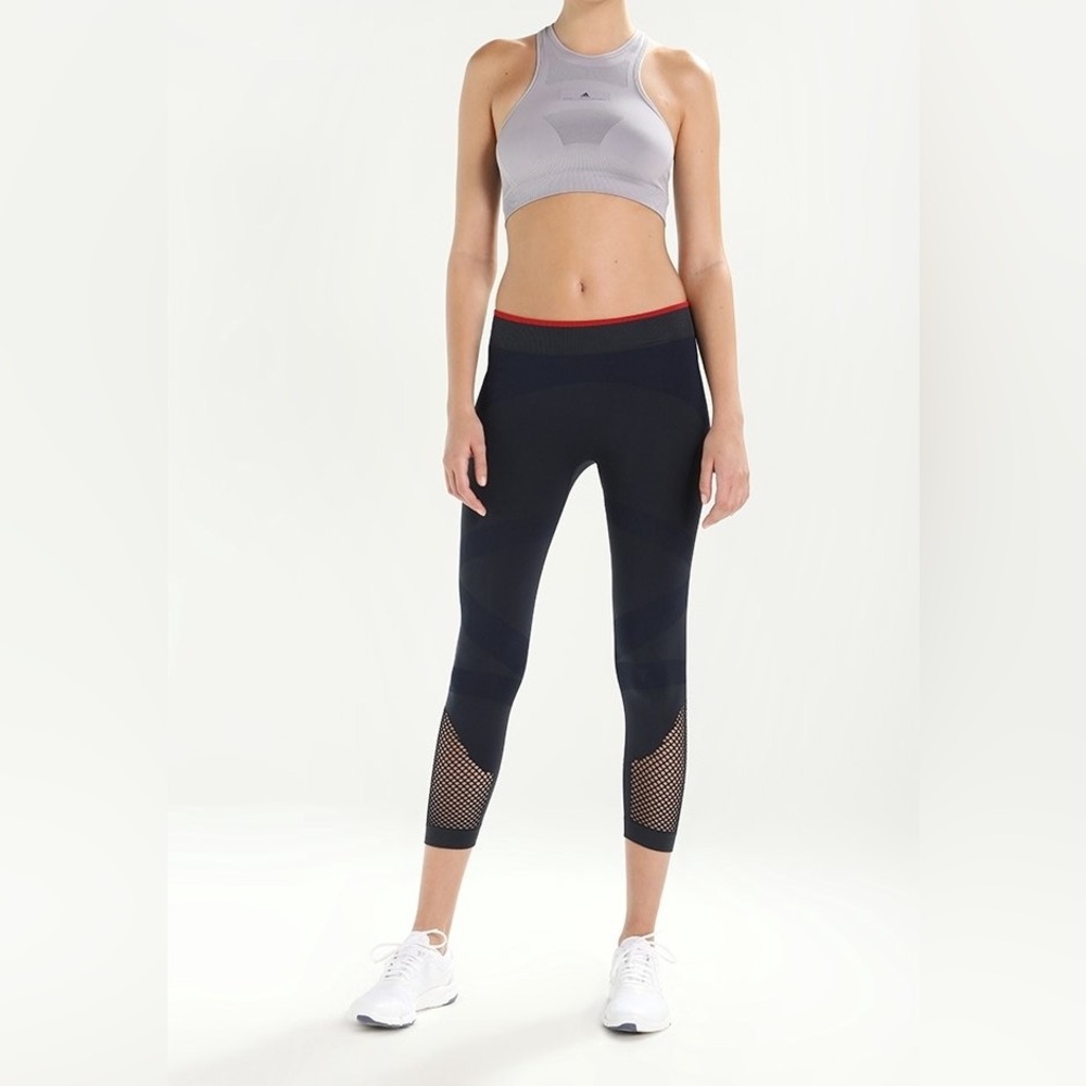 adidas by Stella McCartney Capri Leggings with Red Waistband